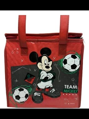 Disney Team Mickey Red Soccer Lunch Tote